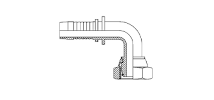 Female Swivel 24 90 Elbow & O-Ring
